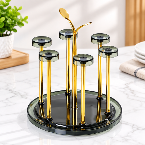 Luxury Rotating Glass Holder Stand
