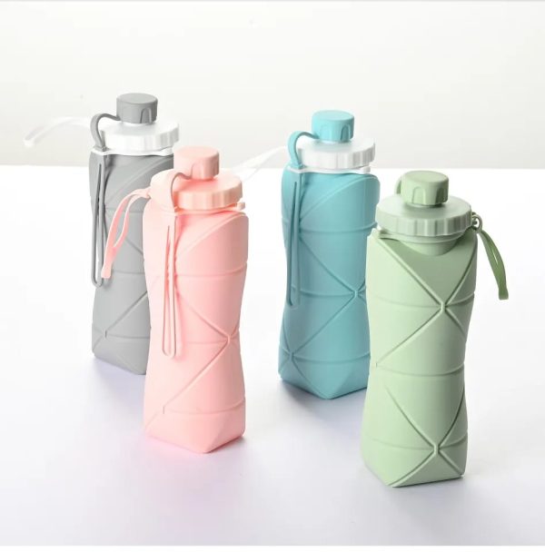 600ml Folding Silicone Water Bottle